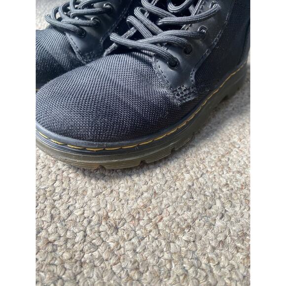 Dr. Martens Boots Kids Size 1 Doc Combs J Combat Lace Up Canvas Zip Black Youth - Picture 4 of 12